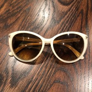 Tom Ford White Shell Sunglasses